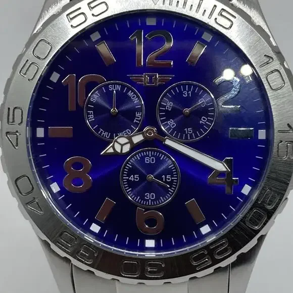 I By Invicta IBI41704-002 Men I By Invicta IBI41704-002 Men’s Diver Watch Blue Dial Silver Steel Band Running main image 0